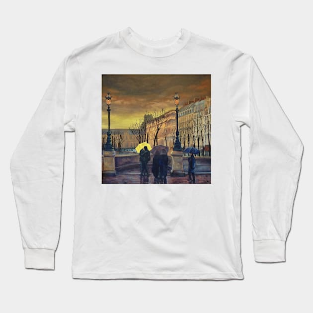 The Yellow Umbrella Long Sleeve T-Shirt by Macartvert